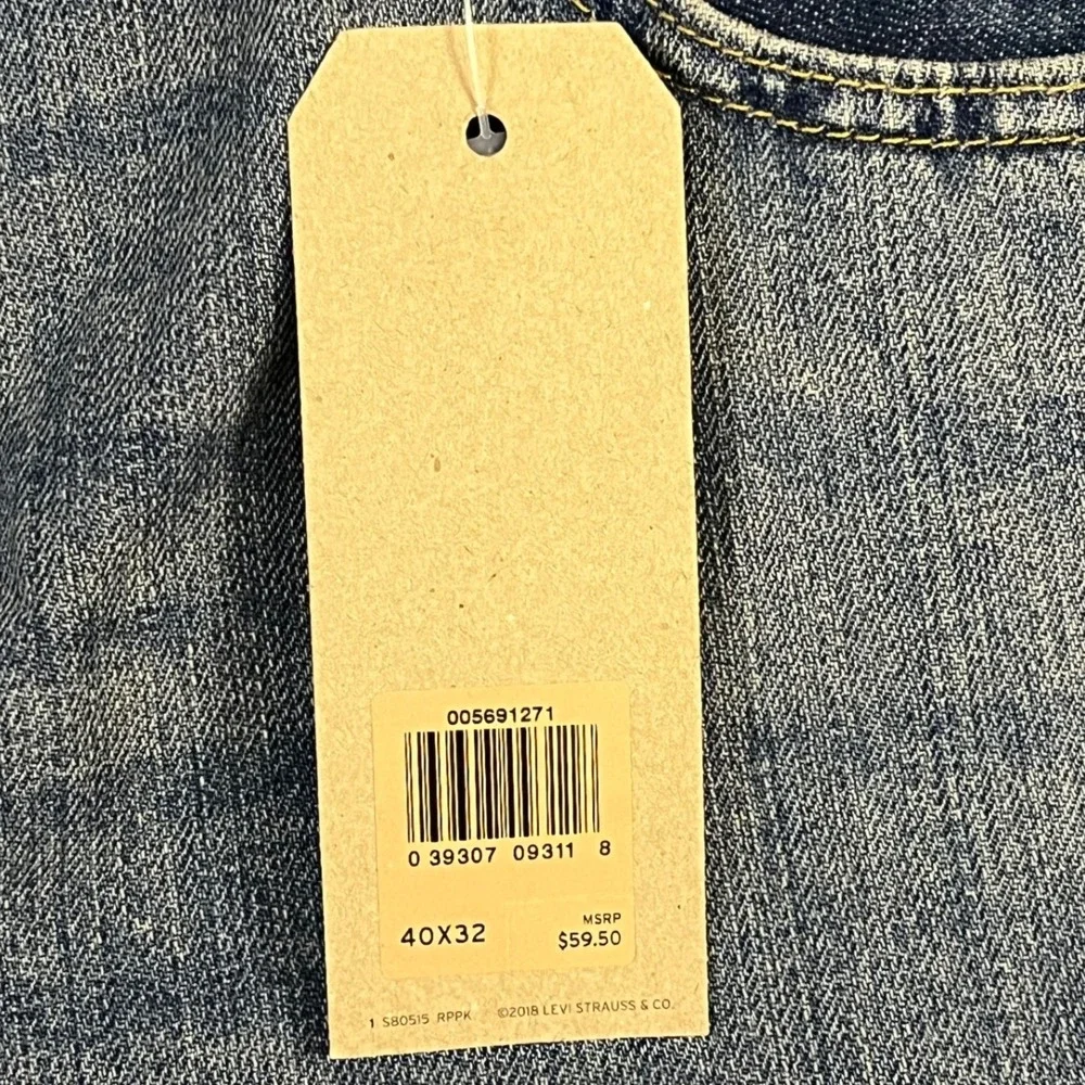 Levis 569 Jeans Mens 40x32 Medium Wash Blue Loose Straight Leg Denim New Classic